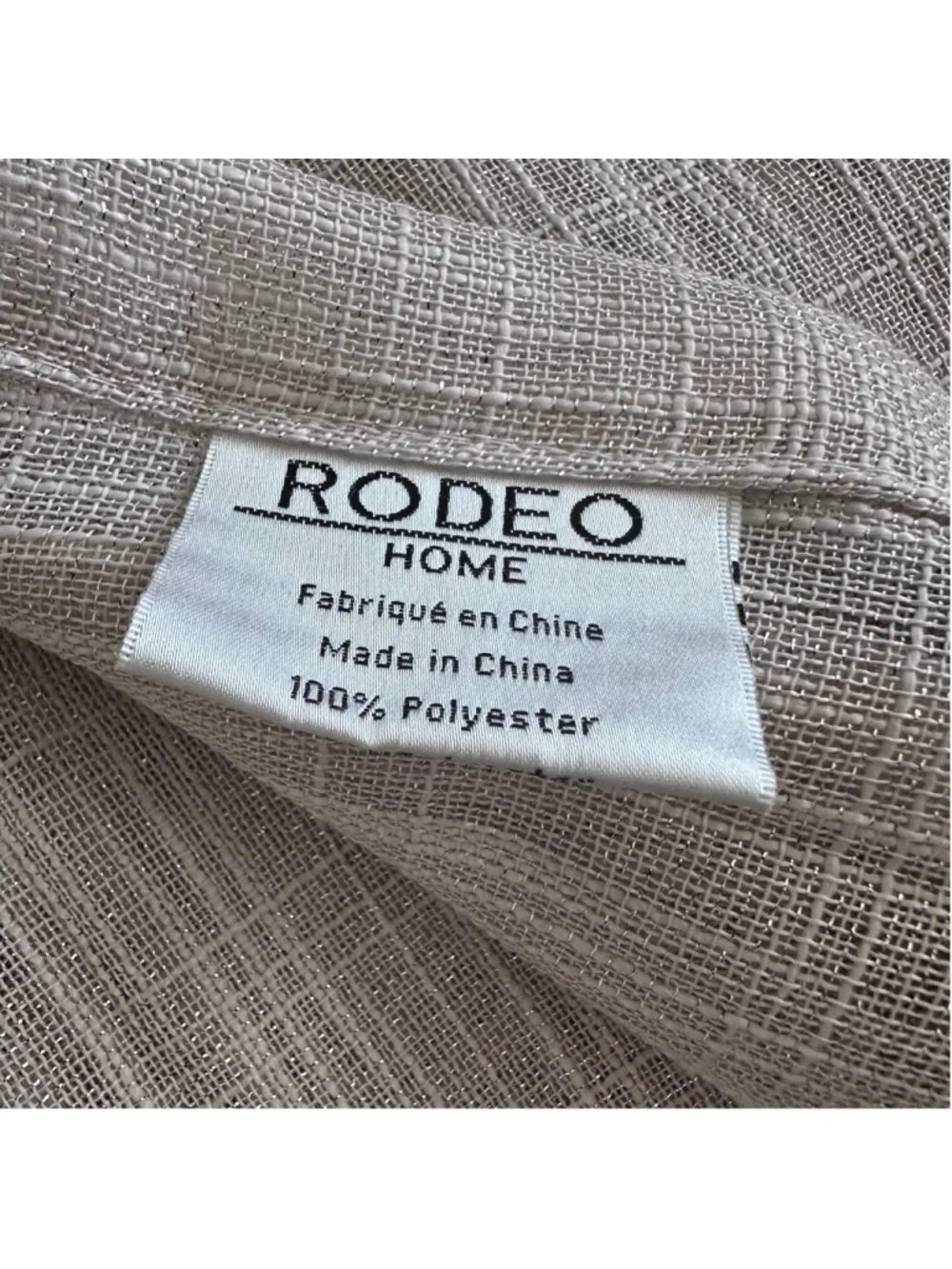 Rodeo Home Sheer Curtain Panel Beige 54x84 Textured Window Single Panel
